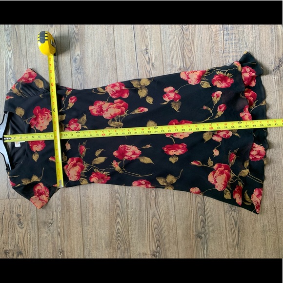 Talbots Petites Sheer Layered Floral Dress Sz 4 - Picture 4 of 5
